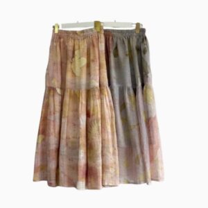 Elegant Long Skirt with Natural Print