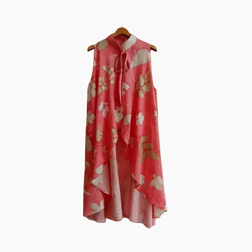 Elegant Women’s Dress with Natural Print