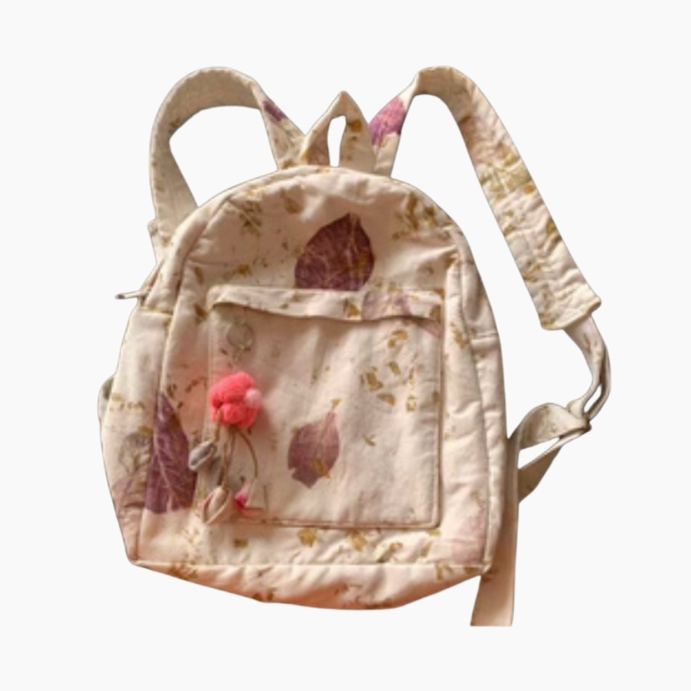 Compact Travel Backpack with Natural Print